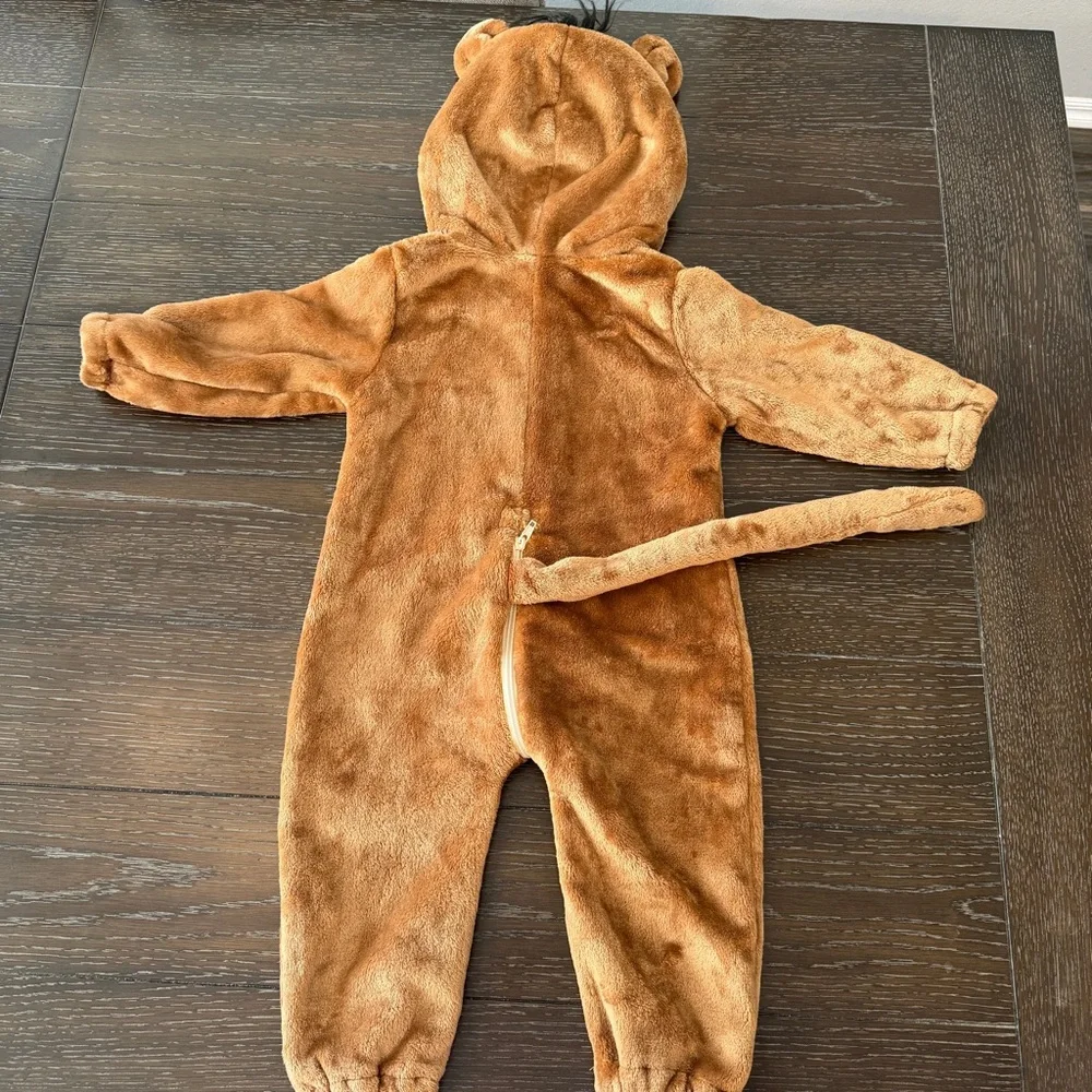 18-24 Month Toddler Brown‎ Monkey Costume Onesie Full Zip